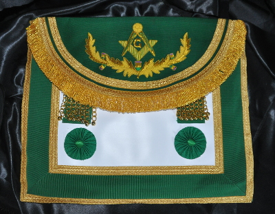 Craft Master Masons Apron - Thistle Green (Scottish) - Click Image to Close